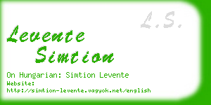 levente simtion business card